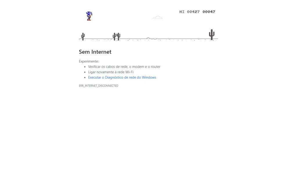 Como jogar o game do dinossauro do Chrome mesmo com internet