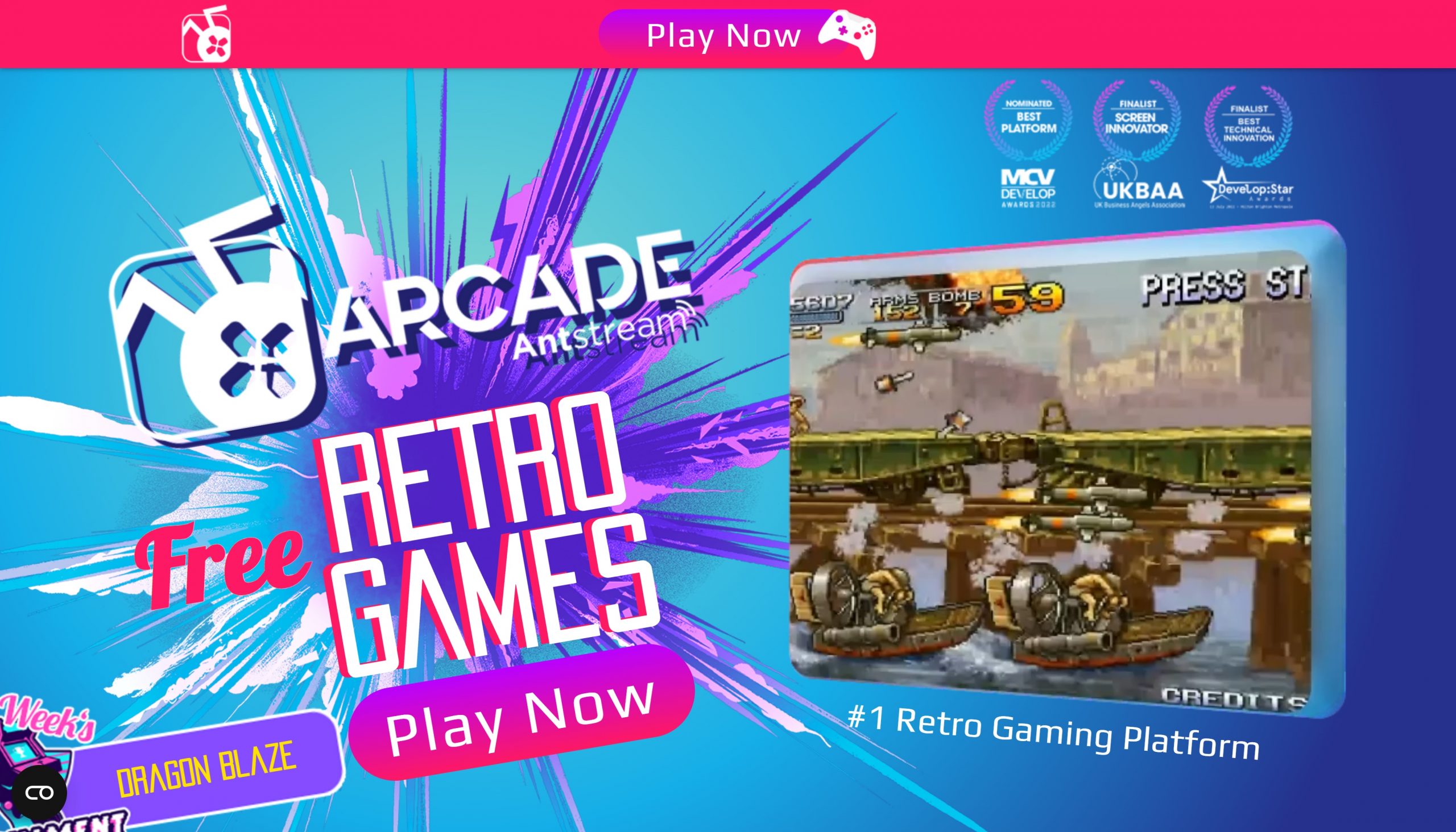 Jogue online e gratuitamente mais de 1500 jogos retro com o Antstream Arcade