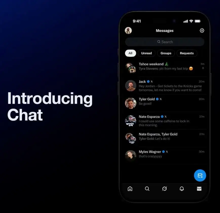 chat chat rede social x