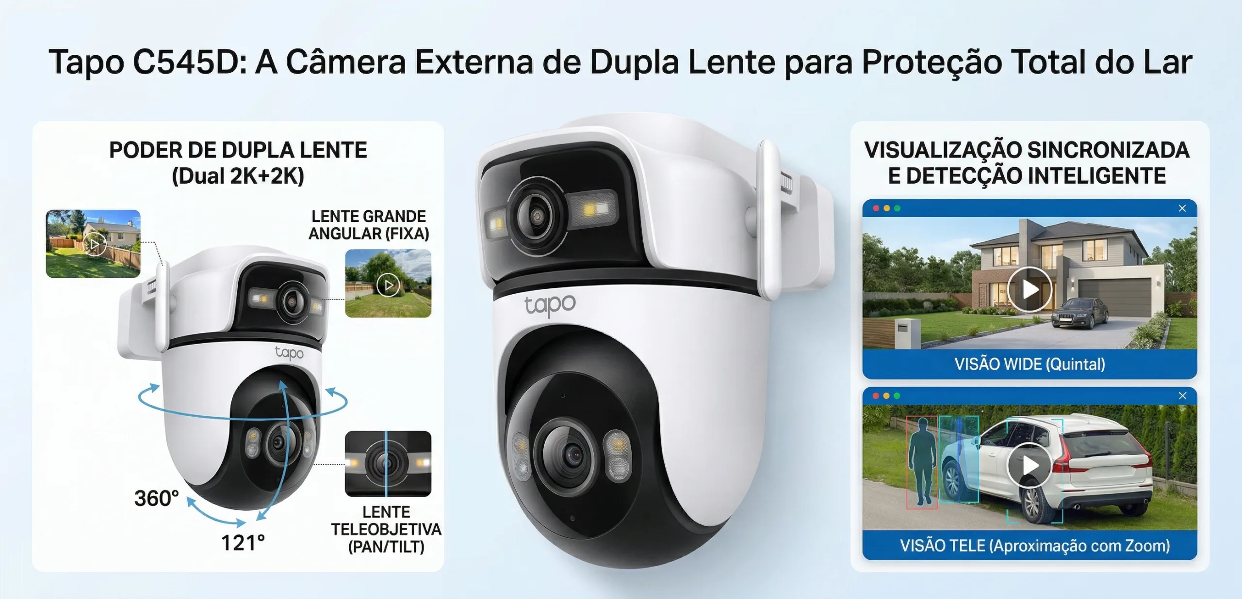TP-Link apresenta a câmara Tapo C545D com dupla lente para uma maior segurança TP-Link Tapo C545D